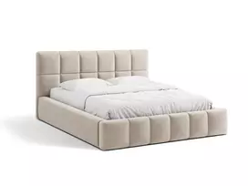 Velvet Storage Bed With Headboard, "Bellis", 220x220x100 Made in Europe