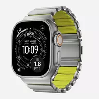 NOMAD Stratos Band – titano apyrankė „Apple Watch“ 49 mm su FKM (natūralus titanas, volt FKM)