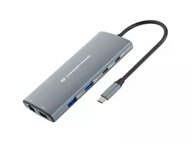 Conceptronic DONN06G knyginių kompiuterių dokas / jungčių replikatorius Vielinis USB 3.2 Gen 1 (3.1 Gen 1) Type-C Pilka