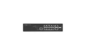 GS-2412P Valdomas L2+ Gigabit Ethernet (10/100/1000) Maitinimas per Eternetą (PoE) Juoda