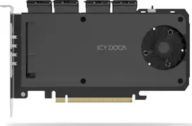 Icy Dock Adapter 4 x M.2 NVMe SSD Mobile Rack Adapter Card f