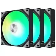 TRYX ROTA SL ARGB atvirkštiniai ventiliatoriai – 3 vnt. rinkinys, 120 mm, juodi