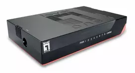 LevelOne GSW-0807 tinklo komutatorius Ne-valdomas Gigabit Ethernet (10/100/1000) Juoda, Raudona