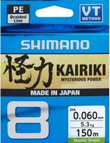 Shimano Braid Shimano Kairiki 8 0,060mm 150m 5,3kg M. Green