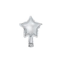 Mini folinis balionas žvaigždė sidabrinė 12 cm – mažas dekoratyvinis balionas