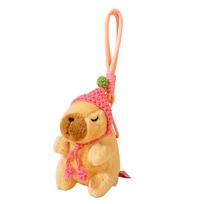 FEIYA Mielas kuprinės pakabukas Kapibara 1196-pink_hat/Vieno d.