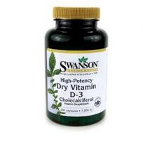 Swanson High Potency Dry Vitamin D3 N250 maisto papildas