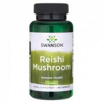 Swanson Premium Brand Reiši Grybas (Tikrinis Blizgutis (Reishi Mushroom)) 600 mg N60 maisto papildas