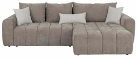 Kampinė sofa - lova Chill Me, ruda sp., dešininė, 168 x 298 cm x 90 cm
