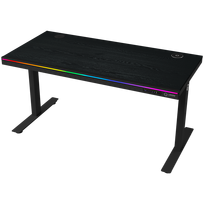 Kompiuterinių žaidimų stalas reguliuojamo aukščio Lorgar LRG-DP80W, 140.5 cm x 116.5 cm, 70.5 - 116.5 cm, juoda sp.