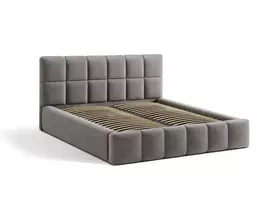 Velvet Storage Bed With Headboard, "Bellis", 200x220x100 Made in Europe