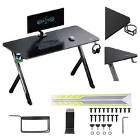 NanoRS gaming desk, black with headphone and cup holder, max. 75kg, dimensions 1200x600x750mm, RS101