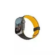 UAG Pathfinder – silikoninis dvipusis magnetinis dirželis, skirtas „Apple Watch“ serijoms 4–6 ir SE 1–3 (44 mm), serijoms 7–9 (45 mm), serijoms 10–11 (46 mm) bei „Ultra“ 1–3 (49 mm) (klasikinė geltona / juoda)
