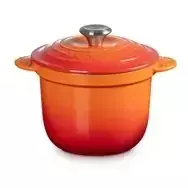 „Le Creuset“ ketaus troškintuvas, 18 cm, raudonas
