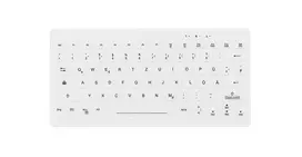 Contour Design Active Key AK-C4112F-FU1-W/GE klaviatūra Medicininis Radijo dažnio belaidė QWERTZ Vokiečių Balta