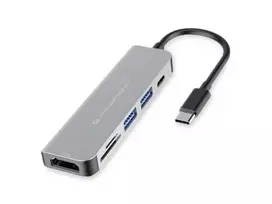 Conceptronic DONN02G knyginių kompiuterių dokas / jungčių replikatorius USB 3.2 Gen 1 (3.1 Gen 1) Type-C Aliuminis