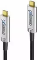 FiberX FX-I600-005 USB kabelis USB 3.2 Gen 1 (3.1 Gen 1) 5 m USB C 10Gbit/s 4,5 W Juoda, Sidabras