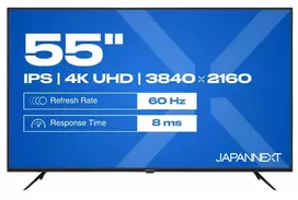 JAPANNEXT JN-IPS550UHD60F kompiuterio monitorius 139,7 cm (55") 3840 x 2160 pikseliai 4K Ultra HD LCD Juoda