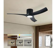 ZEVENTI - LED lubinis ventiliatorius ORBITO LED/24W/230V Wi‑Fi Tuya juodas + nuotolinio valdymo pultas