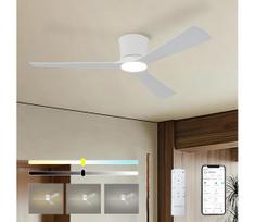 ZEVENTI - LED lubinis ventiliatorius AUREX LED/24W/230V Wi-Fi Tuya balta + su nuotolinio valdymo pultu