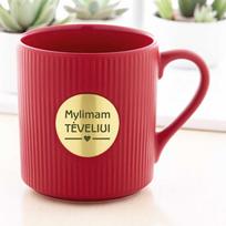 Raudonas puodelis „Mylimam tėveliui“ 330ml