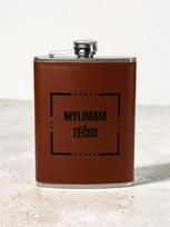 Metalinė gertuvė (fleškutė) „Mylimam tėčiui“ oda