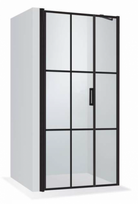 Dušo durys nišai RITA NERO CUBE 90 cm x h 2000 mm