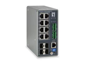 LevelOne TURING 12-Port L3 Lite Managed Gigabit Industrial Switch, 8 PoE Outputs, 240W, 802.3at/af PoE, 4 x SFP, -40°C to 75°C | 324008  | 4015867202654