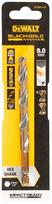 Metalo grąžtas Dewalt, medienai/metalas/plienui, hss, hex 1/4, 9 mm x 12.7 cm