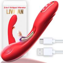 2in1 G taško, klitorio ir analinis vibratorius LIVMAN USK-V30 su 2 atskirai valdomais varikliais ir 9 vibracijos režimais