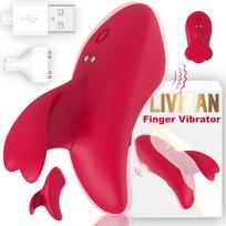 Galingas analinis, vaginalinis ir klitorio pirštų vibratorius LIVMAN USK-V41 su 9 vibracijos režimais