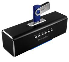 Technaxx MusicMan, baterie 600 mAh, FM-Radio, USB, juodas