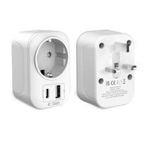 Tech-Protect TA100 UK adapteris baltas