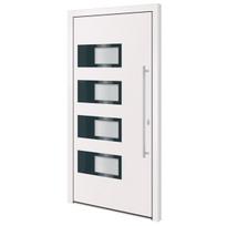 vidaXL Priekinės durys baltos spalvos 110x210cm