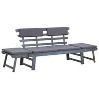 Sodo suoliukas，Sodo suolas，Lauko suoliukas su pagalvėlėmis, pilkas, 190cm, akacijos masyvas CFE5164423