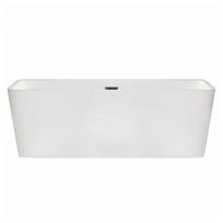 Vonia Laisvai Pastatoma Prie Sienos Balneo Roma 170X80 Cm Su Dangteliu Ir Klik-Klak Kamščiu Antracito Spalvos