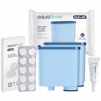Kavos aparatų rinkinys: 2 vnt. „AquaFloow Cleani“ vandens filtras + 10 vnt. 2 g valymo ir riebalų šalinimo tabletės + tepalas, suderinamas su „Philips/Saeco“.