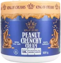 King Of Creams Traškus žemės riešutų kremas su jūros druska 500g.