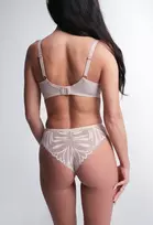 Pakietinta liemenėlė su push-up, smėlio spalvos