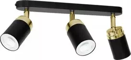 Lubinis šviestuvas Lampa sufitowa Dekoracja domu Nowoczesna lampa juoda auksinė Reno x3