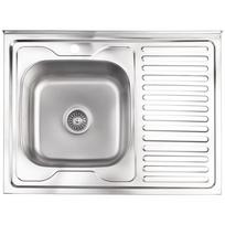 Virtuvinė plautuvė AB 800x600x0.6mm Uždedama kairinė