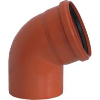 Alkūnė PVC Kanalizacijos 160/90mm Raudona Su Tarpine