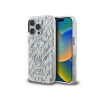 Karl Lagerfeld IML Karl Script rašto MagSafe dėklas iPhone 16 Pro - Baltas