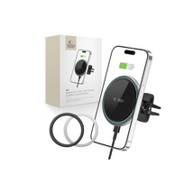 Tech-Protect A2 Automobilinis Telefono Laikiklis su MagSafe 15W Indukcine Krovimo Funkcija Oro Angai - Juodas