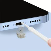 Mini lankstus valymo šepetėlis telefonų įkrovimo lizdams