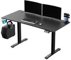 Kompiuterinių žaidimų stalas reguliuojamo aukščio Ultradesk Level V2 UDESK-LVA-BLANK, 140 cm x 68 cm, 72 - 117 cm, juoda sp.
