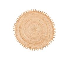 Natūralus apvalus kilimas JUTA, 100 cm, smėlinės spalvos