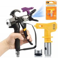 Dažymo pistoletas Rosfix TurboJet TJ1 – Ergonomiškas, Tikslus purškimas, Antgalis 513, Svoris 488 g