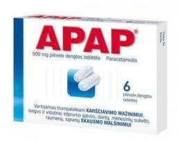 APAP 500 mg plėvele dengtos tabletės N6