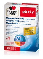 DOPPELHERZ aktiv Magnesium 400 direct +B6+B12+Folsaure tabletės N30